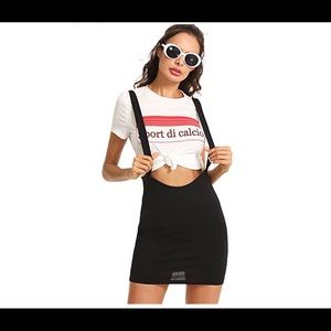 Black suspender skirt